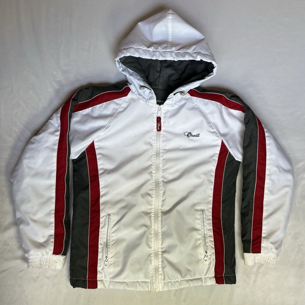Vintage O’Neill Jacket Women S Small Ski Snowboard Hooded Winter Gorpcore White